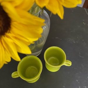 Lemongrass Fiestaware coffee mugs